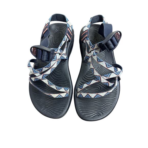 Chaco Z/Cloud Sandals Women’s 7 Blue Multicolor Strappy Hiking Outdoors - Picture 1 of 4